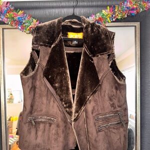Sporto Brown Faux Fur Vest